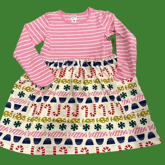 Hanna Andersson Other - Hanna Andersson Stocking Sweets Pink Striped Dress Holiday Mixie NWT 8